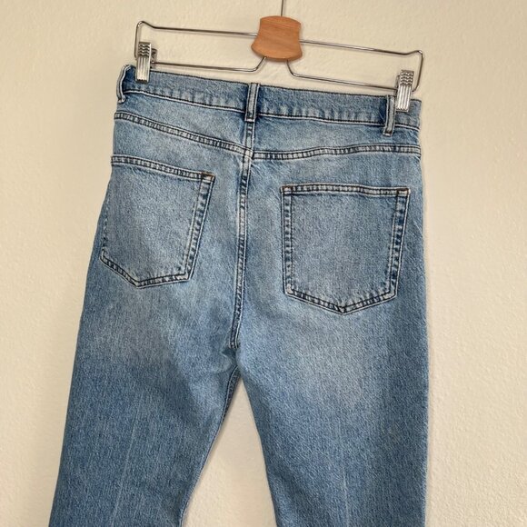 Reformation Womens High-Rise Button-Fly Liza High Straight jeans 29 - Picture 7 of 12